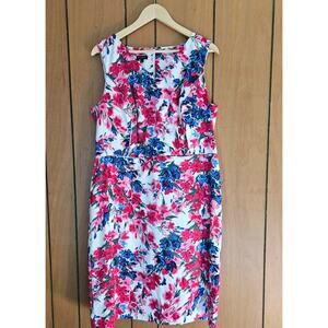 Talbots Size 14 Floral Sheath Dress Easter Spring